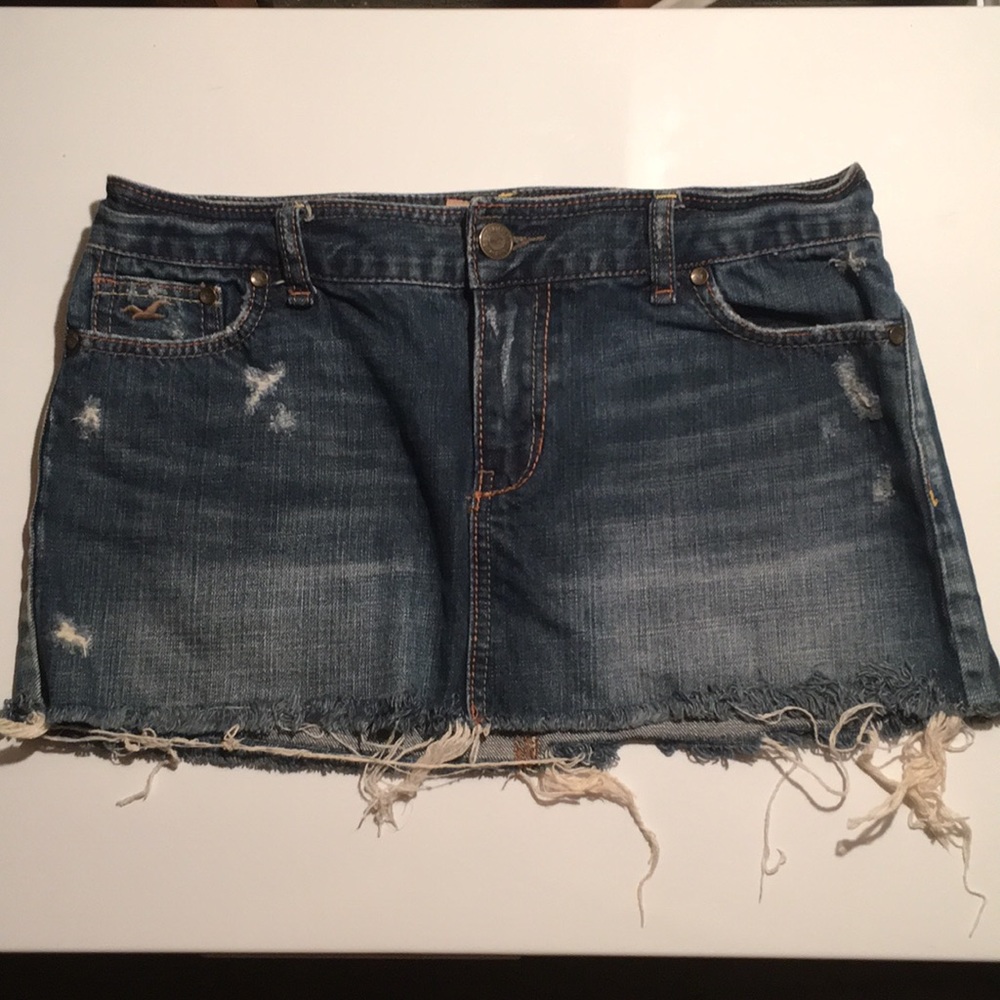 Hollister denim mini skirt size 7